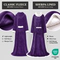 thumbnail image 2 of PAVILIA Wearable Blanket with Sleeves & Pocket for Women & Men, Purple, 2 of 8