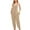 Khaki, variant on Jumpsuits for Women Women's Cotton and Linen Pocket Casual Loose Long Camisole Jumpsuit (Gray,M)