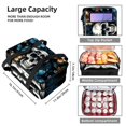 thumbnail image 3 of Butterfly Double Layered Insulated Lunch Bag with Two Compartments, Large Capacity, and Hand Carry - 7.1x11.4x16.1 Inches, 3 of 6