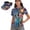 American Flag Firework, variant on Aplkyhs American Flag Women's Golf Shirt and Sun Visor Hat Set Quick Dry Moisture Wicking Short Sleeve Golf Shirt Adjustable UV Protection Sun Hat for Running Daily Wear Skull