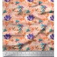 thumbnail image 1 of Soimoi polyester Crepe Fabric Leaves & Floral Hand Drawn Decor Fabric Printed Yard 52 Inch Wide, 1 of 3