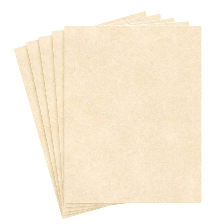  Blank Parchment Certificate Paper for Awards - Works with  Inkjet/Laser Printers - Measures 8 1/2 x 11 - Gold Border - 100 Sheet  Pack : Office Products