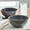 thumbnail image 6 of (2 pack) Better Homes & Gardens Sawyer Stoneware Cereal Bowl Grey, 6 of 6