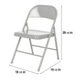 thumbnail image 4 of Hampden Furnishings Bernadine Collection Basics All Steel Folding Chair, Grey, Pack of 4, 4 of 7