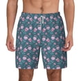 thumbnail image 3 of Uemuo Tulips Flowers Pattern Mens Swim Trunks Quick Dry Board Shorts with Mesh Lining, Stretch Beach Shorts Quick Dry No-Chafing Board Shorts-X-Large, 3 of 9
