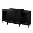 thumbnail image 2 of Walker Edison Parker Four-Door Tiered Sideboard, Black, 2 of 7
