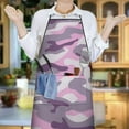 thumbnail image 5 of Purple Camouflage Military Aprons with Pocket Extra Long Aprons Waterproof Bib Aprons for Women Men Chef Cooking Aprons for Kitchen Cool BBQ Grilling, 5 of 7