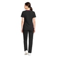 thumbnail image 4 of Stralyhd Scrubs for Women Set V-Neck Scrub Top & Drawstring Straight Leg Pants with Pockets Black XXL, 4 of 6