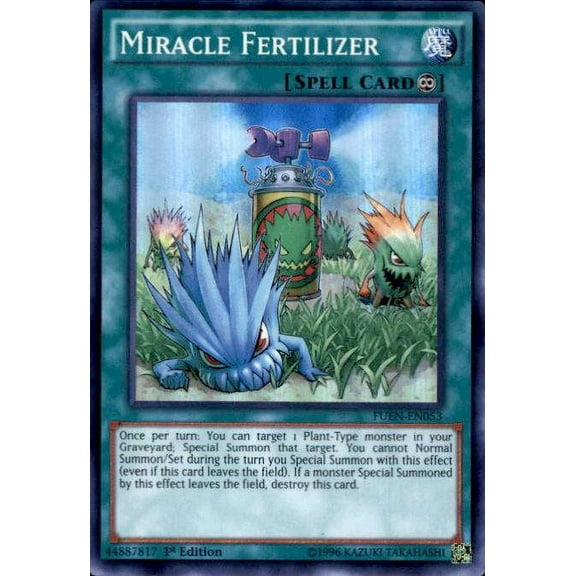 YuGiOh Fusion Enforcers Super Rare Miracle Fertilizer FUEN-EN053