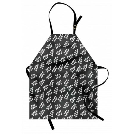 

Grey and White Apron Abstract Leaves of Deciduous Trees Modern Monochrome Design Unisex Kitchen Bib Apron with Adjustable Neck for Cooking Baking Gardening Charcoal Grey and White by Ambesonne