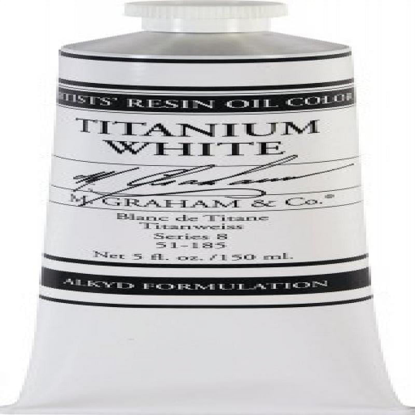 M. Graham Artist Oil Paint Titanium White Rapid Dry 5oz Tube
