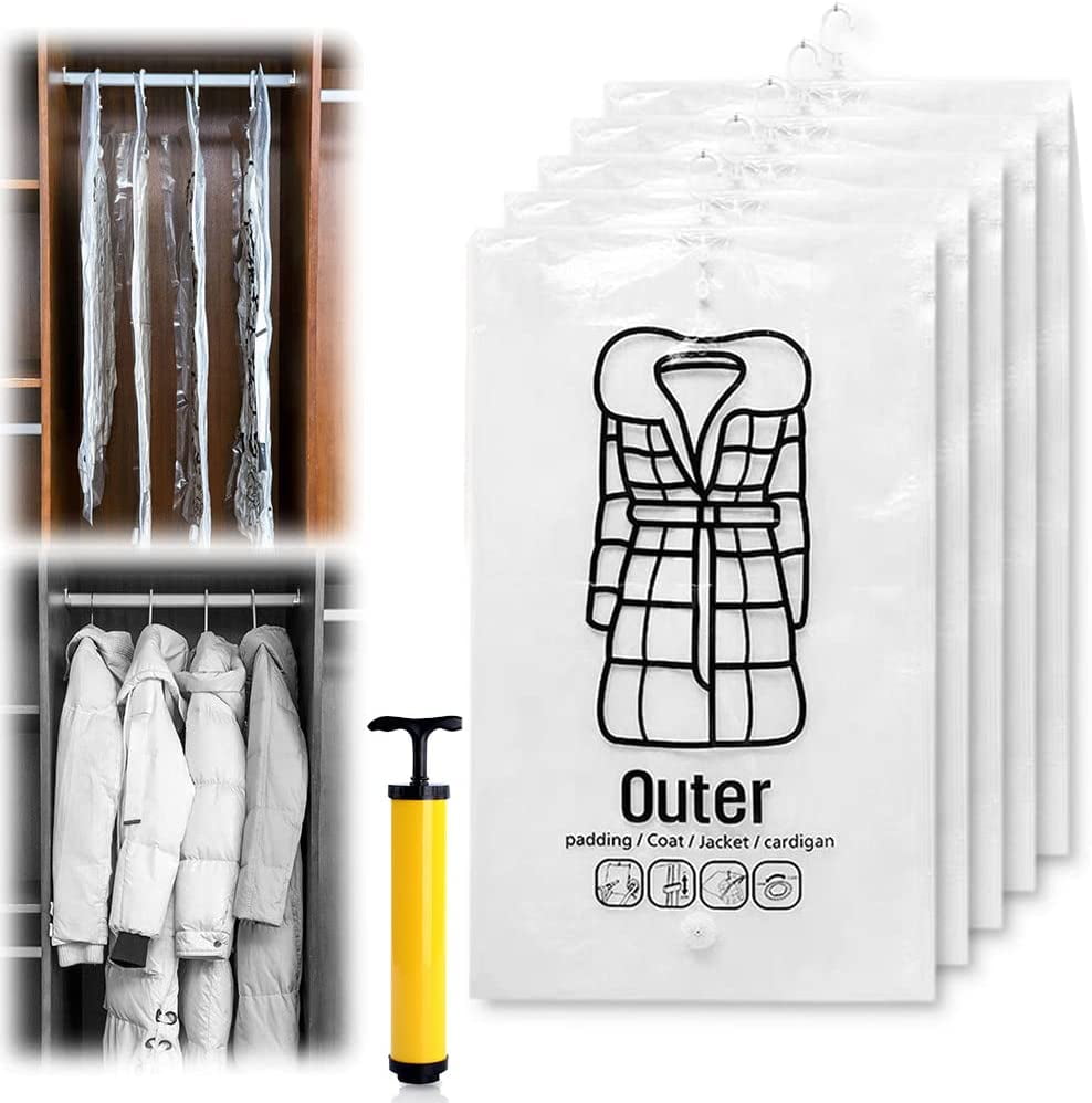 Best Hanging Vacuum Storage Bags, 2023 New Reusable Hanging