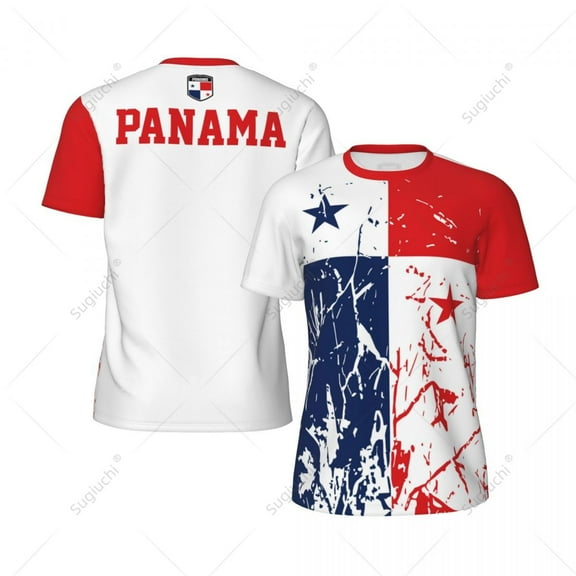 Exclusive design Panama Flag Grain 3D Printed Men For Running Bike Soccer Tennis Fitness Sports tshirt Mesh Fans Short T-shirt