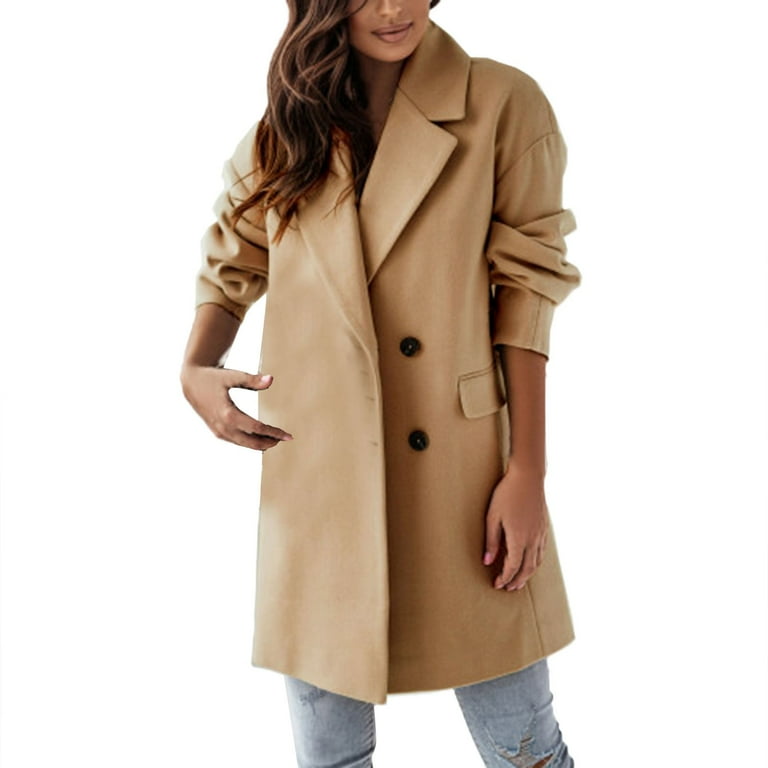 Wozhidaoke Jackets For Women Outenwear Coats Womens Long Sleeve Suit Collar Double Breasted Coat Coat Casual Jacket Coat Lounge Sets For Women, Sizes Wozhidaoke Jackets For Women Outenwear Coats Womens Long Sleeve Suit Collar Double Breasted Coat Coat Casual Jacket Coat Lounge Sets For Women, Sizes
