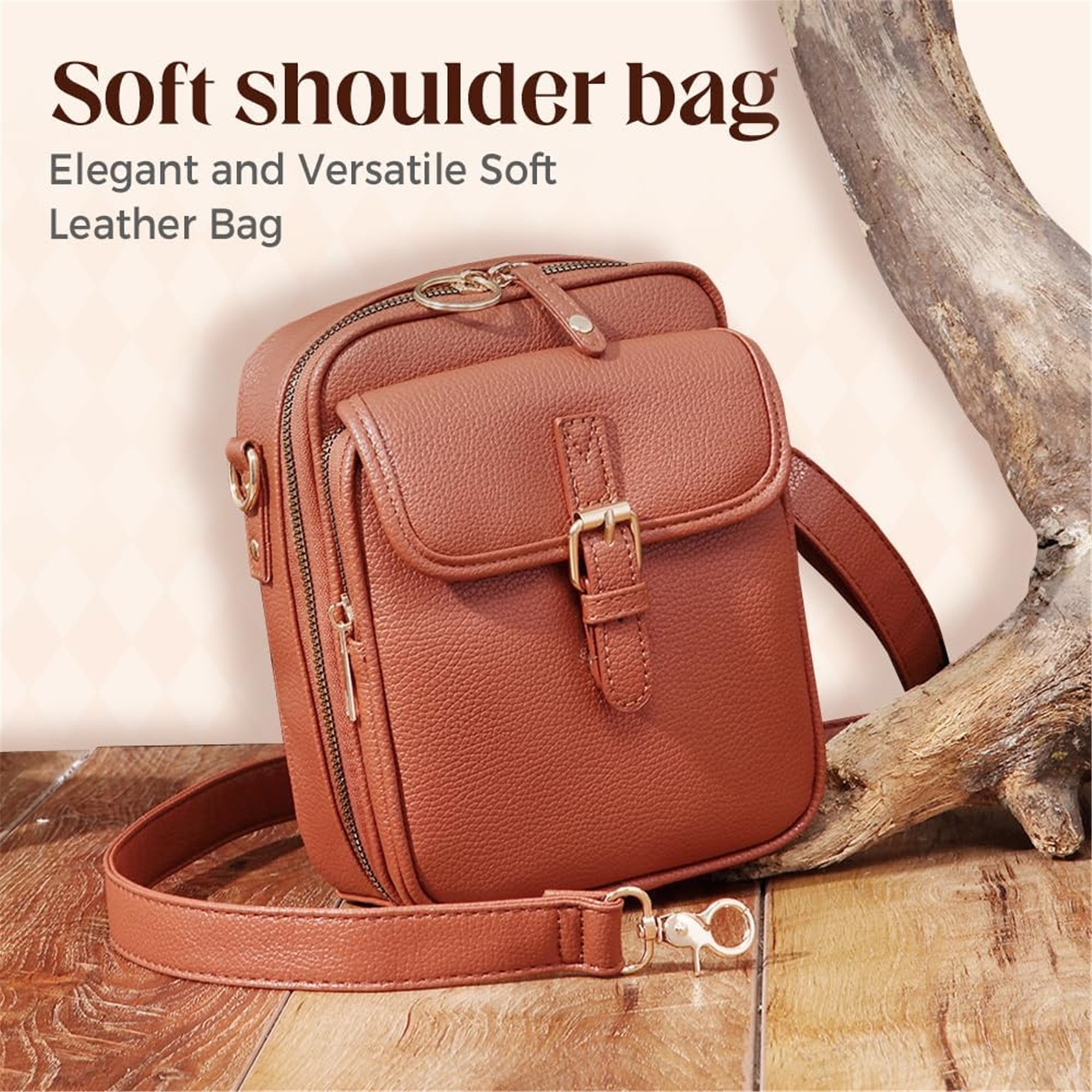SQDWYGG Crossbody Leather Bag for Women, Multi-Slot Multifunctional Large Capacity Bags Adjustable Shoulder Bags,Green,1