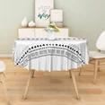thumbnail image 4 of Tchckioa Geometry Black White Round Halloween Tablecloth,60 Inch Waterproof Table Cloth Cover for Kitchen, 4 of 6