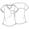 thumbnail image 4 of Cherokee Prints Scrubs Top For Women V-Neck Tuckable Print CK664, 4 of 4