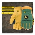 thumbnail image 4 of Guantes de trabajo John Deere JD00008-L de piel de ciervo de grano superior, 4 of 9