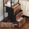 thumbnail image 7 of Eunos 6 Tier Bookshelf with Drawers, 3 Removable Drawer Ladder Bookcase, Bedroom Study, Wood Grain Print, 7 of 7