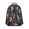 thumbnail image 3 of Highland Cow and Flower Print Backpack for School, Cute School Bag with Adjustable Shoulder Straps and Padded Back, 15.3"x11"x7.1", 3 of 5