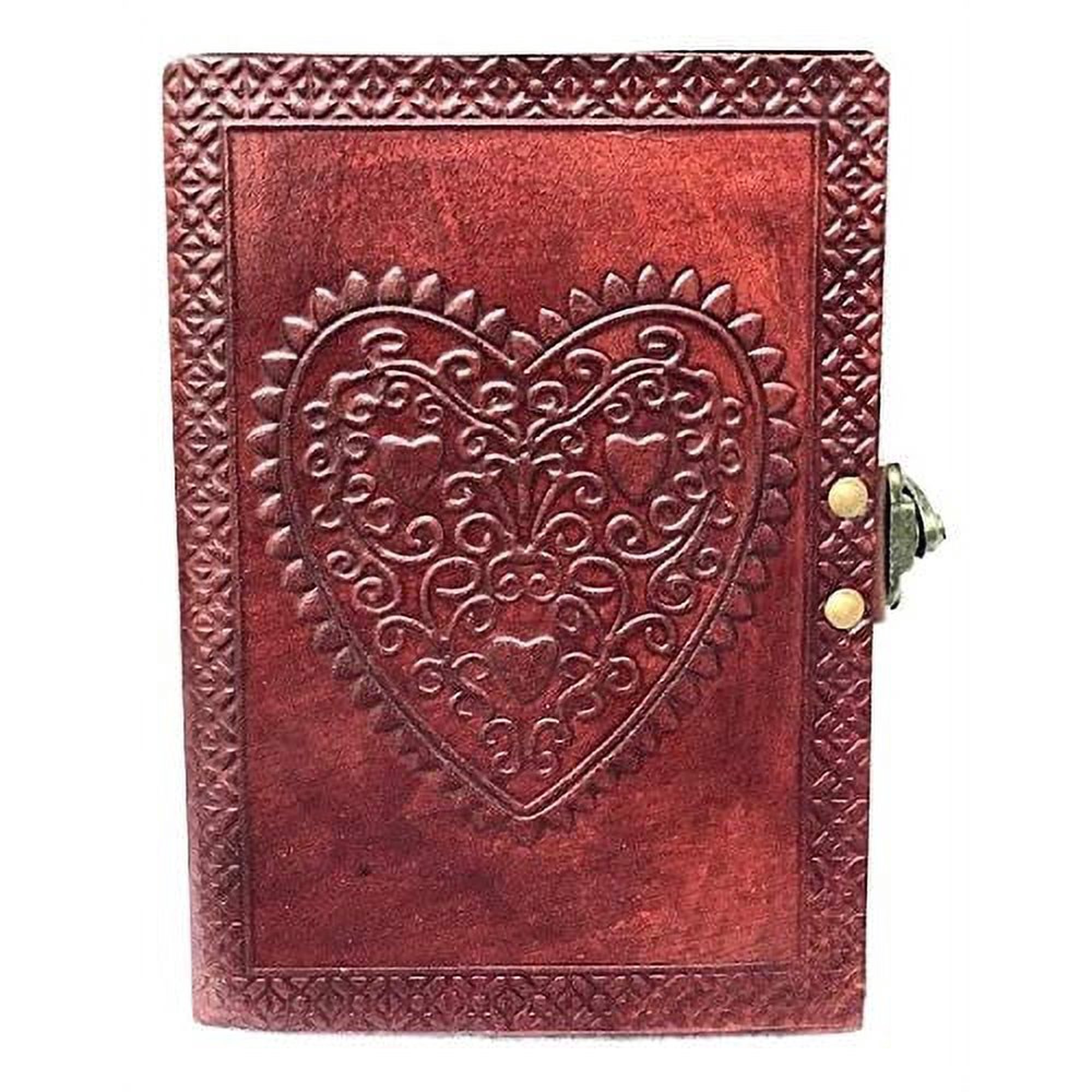 Rustic Journal Vintage Heart Lockable Blank Diary & Journal Brown