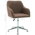 thumbnail image 4 of vidaXL Swivel Dining Chairs 2 pcs Brown Fabric, 4 of 5