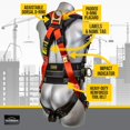 thumbnail image 4 of Guardian Fall Protection 11173 M-L Seraph Construction Harness with Side D-Rings, 4 of 4