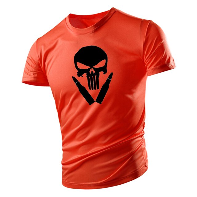 Camiseta holgada y transpirable para hombre, Top deportivo informal de gran tamaño para correr, Fitness, estampado de Calavera, ropa de calle de Hip-Hop, 4XL