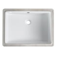 thumbnail image 6 of Bathroom Vessel Sinks, Undermount Bathroom Sink, Ceramic Lavatory Vanity Vessel Sink with Overflow, Rectangle Sink, Undercounter Basin, White, 6 of 9