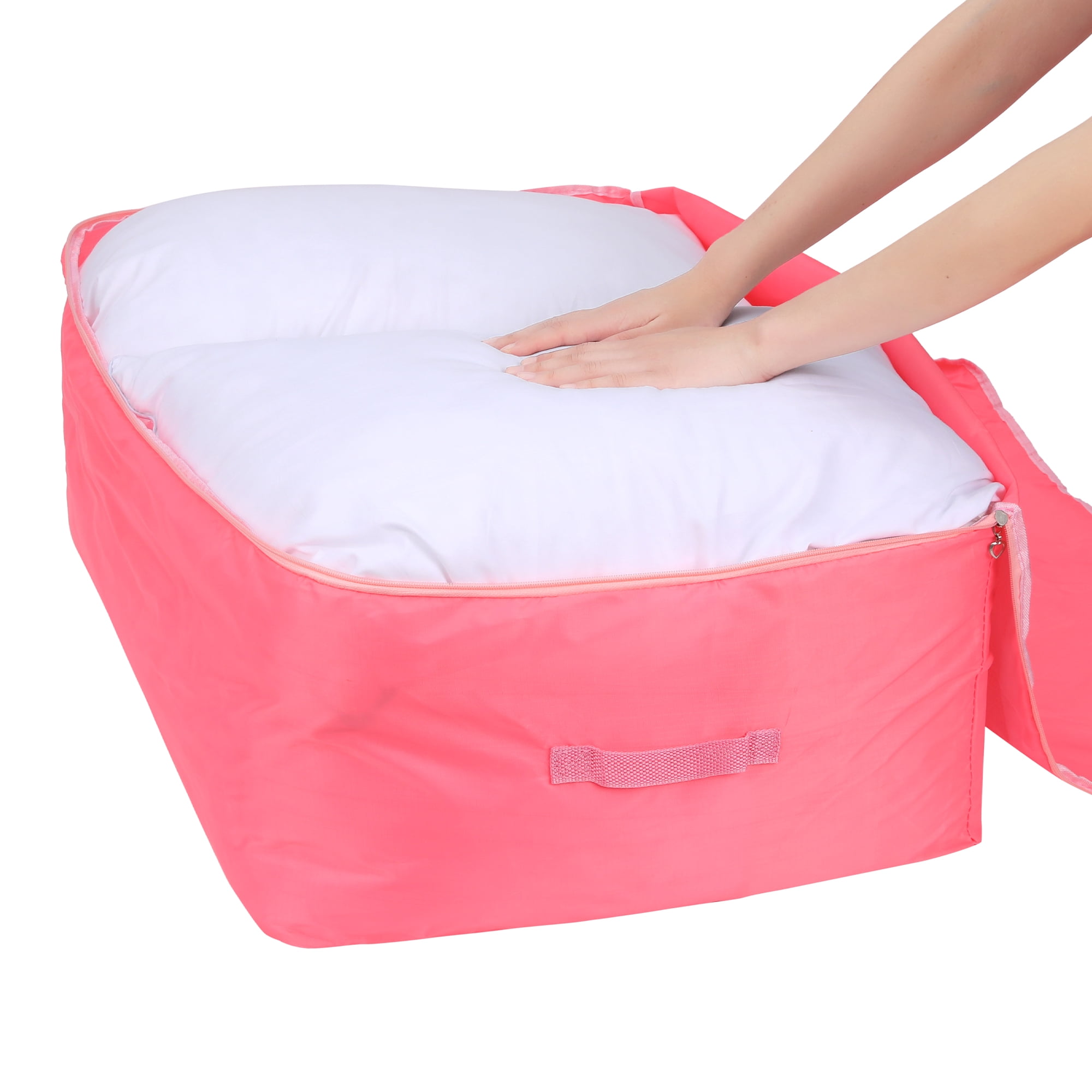 Unique Bargains 1 Pack Clothes Storage Bags Moving Bags Pink 27.5*19.5*12in