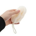 thumbnail image 3 of Unique Bargains 1 Pc Twisted Dough Shaped Bath Shower Loofah Sponge Body Puffs for Bathroom Beige, 3 of 6