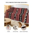 thumbnail image 4 of Red Boho Couch Cover for Dogs, Vintage Ethnic Tribe Washable Sofa Covers Slipcover for Pets Dogs Futon Cover, Couch Recliner Covers, Oversized Chair Slipcover 71"x91", 4 of 9