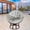 Grey, variant on Elodie Swing Hanging Egg Rattan Chair Round Cushions Outdoor Garden Patio Hammock Black