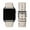 Ivory/Black, variant on WFEAGL Apple Watch Series Genuine Leather Replacement Band 38mm 40mm 41mm Black/Black