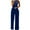 Blue, variant on Odeerbi Jumpsuits for Women Wide Leg Pants Diamond Solid Halter 2025 Casual Pajamas Blue