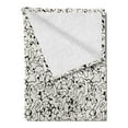 thumbnail image 2 of Abstract Soft Flannel Fleece Throw Blanket, Jumbling Messy Lines with and Grunge Look Distortion Noise Pattern, Cozy Plush for Indoor and Outdoor Use, 50" x 70", Black and Cream, by Ambesonne, 2 of 5
