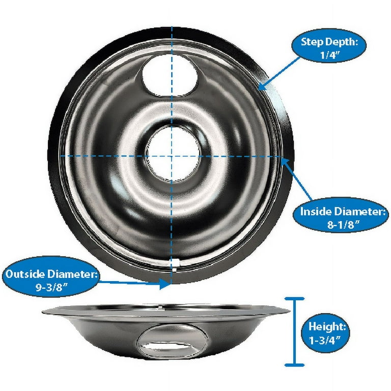 Mainstays Chrome Drip Pans 4 Count - Walmart.com