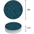 thumbnail image 1 of RYLABLUE Hallween Grim Grinning Ghosts Haunted Mansion Set of 6 Round Coaster for Drinks, Absorbent Ceramic Stone Coasters Cup Mat with Cork Base for Home Kitchen Room Coffee Table Bar Decor, 1 of 5