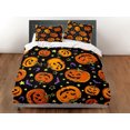 thumbnail image 3 of Ropa de cama y funda de almohada retro de Halloween, Bat Pumpkin Duvet Cover Set Dorm Bedding,, 3 of 4