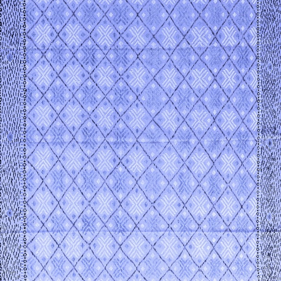 Ahgly Company Indoor Square Abstract Blue Modern Area Rugs, 3' Square