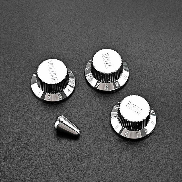 stanreset Top Hat Switch Chrome Hats Solid Metal Kit Replacement Easily Install Musical Instrument for Basses Electric Guitar
