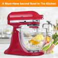 thumbnail image 5 of PQPO Glass Mixer Bowl Compatible with Kitchenaid 4.5-5 Quart Tilt-Head Stand Mixers,With Measurement Markings,5 Quart Mixing Bowl Replacement, 5 of 5
