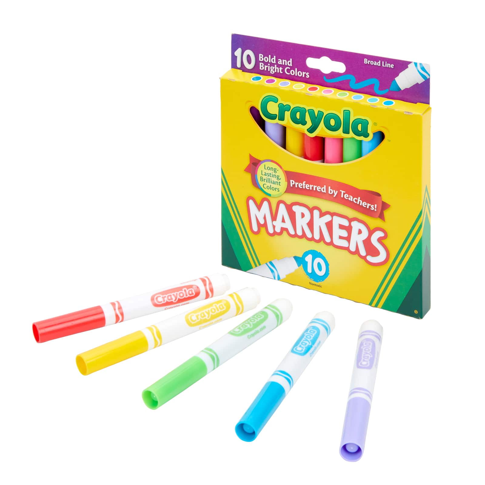 12 Packs: 10 ct. (120 total) Crayola Bold and Bright Broad Line Markers
