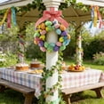thumbnail image 4 of Easter Wreath Decorations Artificial Flower Festive Tabletop Candlestick Wreath 35 cm Multicolor Plastic Indoor Outdoor Use, 4 of 6