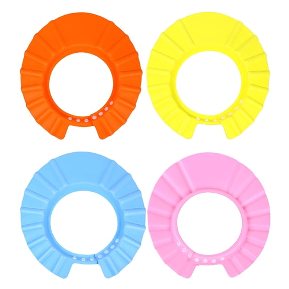 ACDANC 4pcs Bathing Caps Waterproof Adjustable Shower Shampoo Caps for Kids Children Toddlers