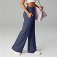 thumbnail image 5 of Stretchy Pants for Women New Women's High Waisted Yoga Pants Stretchy Straight Leg Casual Workout Pants with Pockets Loose Soft Fitness Sports Pants, 5 of 9