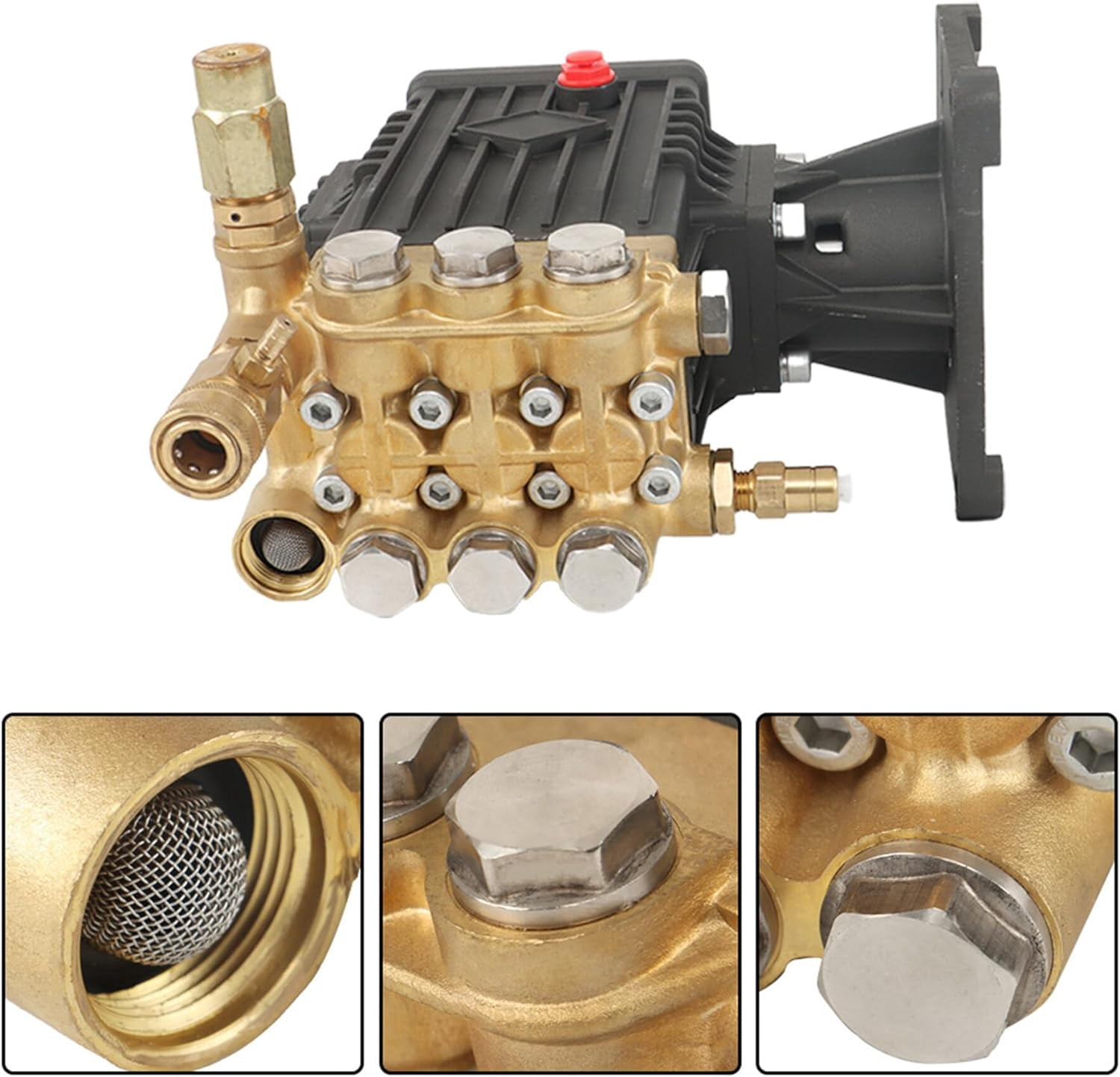 SHZAITOR 4 GPM 4400 PSI Washer Pump 1 Inch Shaft for Cleaning Indoor and Outdoor Walls, Roads, etc