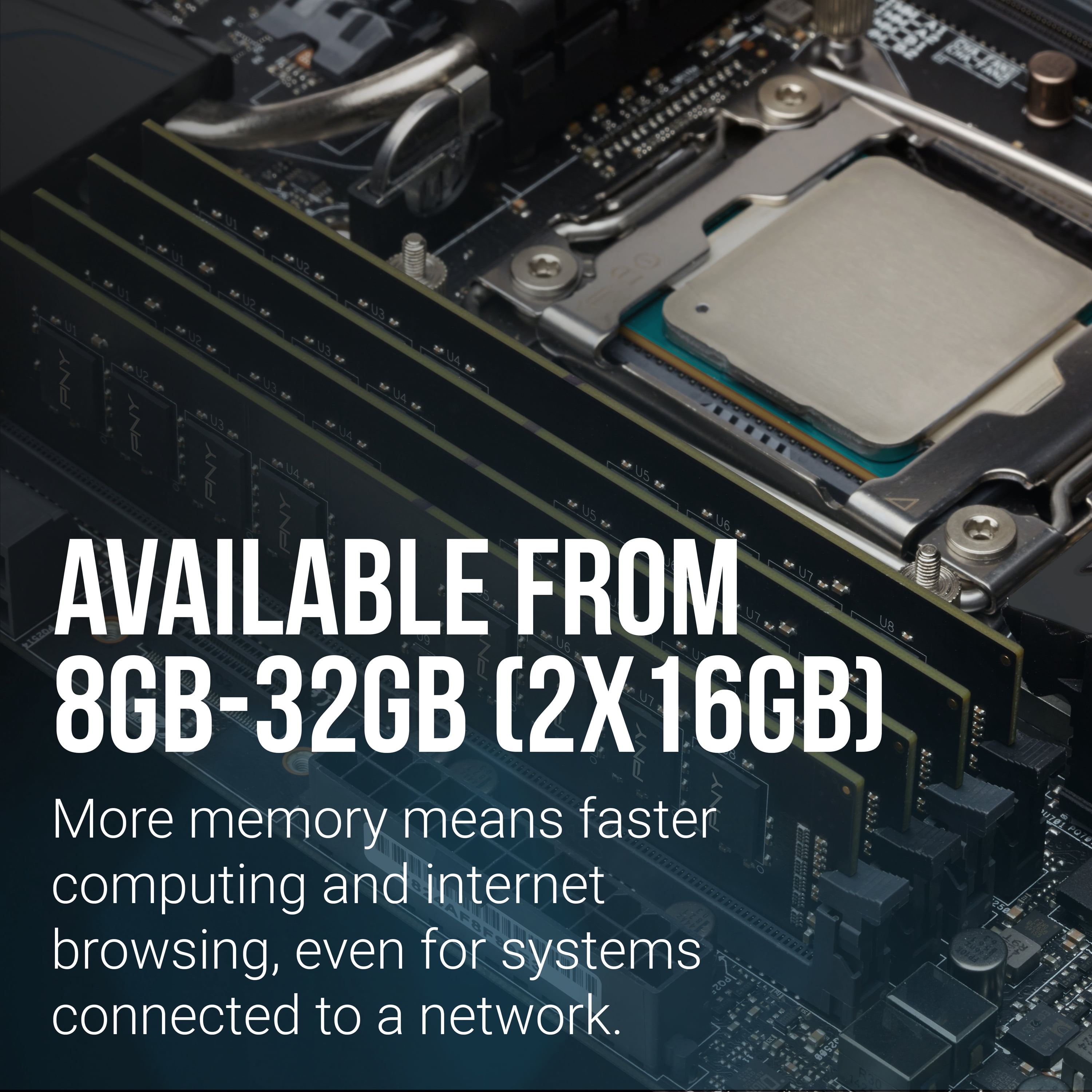 PNY Performance 16GB DDR4 3200MHz (PC4-25600) CL22 1.2V Desktop Memory