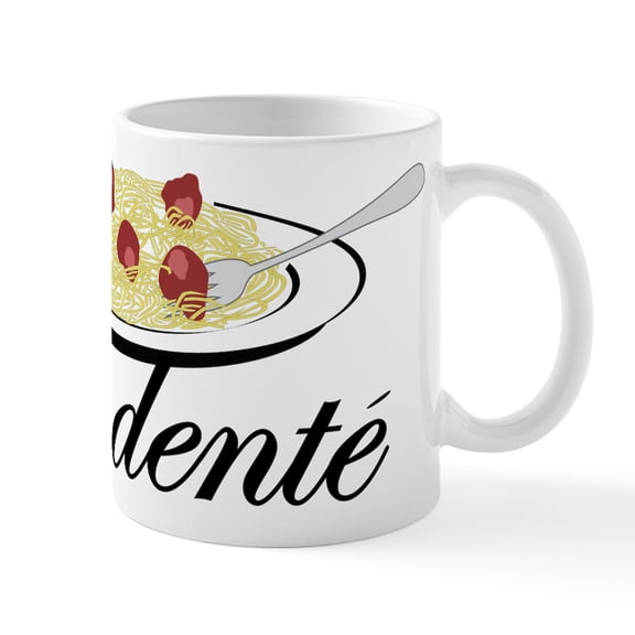CafePress - Al Dente Mug - 11 oz Ceramic Mug - Novelty Coffee Tea Cup