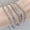 Silver, variant on Waterproof ，Non-Tarnish Gold Bracelets for Women, Thin Stackable Cuban Link & Paperclip Chain Fashion Jewelry Set, 6.5" + 2" Extender